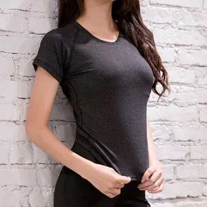 [콩심팥심]라운드 반팔티 드라이핏 슬림핏 트레이닝복 요가 헬스