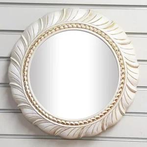 민들레 벽거울 35cm 빈티지 아이보리 제조한국/원형/벽거울/거울/동그라미/화장대/인테리어/벽걸이/실내