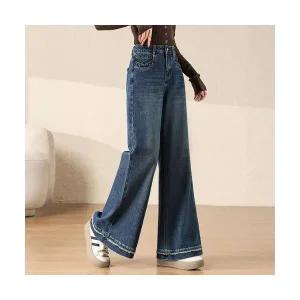 여자 스타일 완성 와이드 청바지 빈티지 가을 하이웨스트 슬림핏 통바지 나팔바지 SPO마켓3