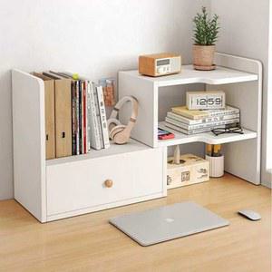 책상선반 책장 수납장 테이블 공간 확장형 중학생 월넛색 책가방 나무 문달린 정리선반