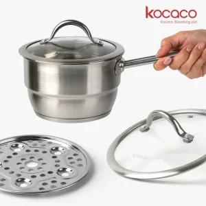 코카코 IH찜기 찜냄비 편수 찜솥 3중바닥 올스텐냄비 16cm 18cm 찜기냄비 곰솥 라면냄비