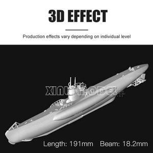 트럼펫 플라스틱 조립 선박 모델 키트 83504 독일 U-7B 잠수함 1/350