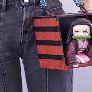 귀멸의칼날 팝콘통 네츠코 무릎 꿇기 패션 소품 박스 피규어 모형 애니메이션 무한성 귀칼 영화 굿즈