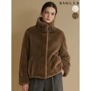 [하프클럽/바닐라비]여성 하이넥 페이크퍼 집업