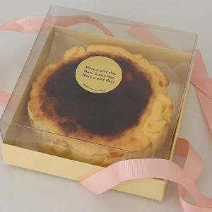 정사각 베이커리 디저트 꽃 선물 박스 투명 뚜껑 상자 포장 케이스