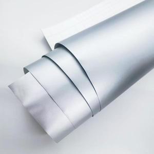 자동차랩핑지 프리미엄 실버 무광 메탈릭 크롬 비닐 랩 DIY 자동차 랩핑 필름 (에어 배출 접착 데칼 포함)