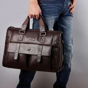 [하프클럽/]소가죽 크로스백 남성 손 출퇴근 패션 토트백