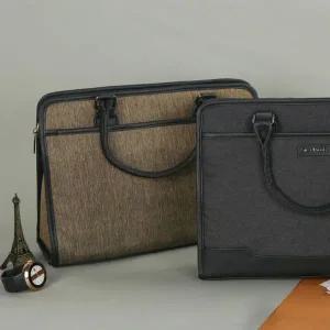 [하프클럽/]다크그레이 소가죽 직장인 토트백 클래식한 패브