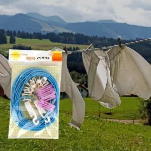 옥상빨래줄 야외 코팅 와이어 고리 빨래줄 10M (WF412F4)