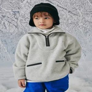 BZ71TS01GY 그레이 폴라폴리스 하프 집업 티셔츠