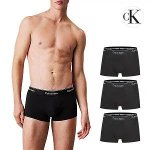 [Calvin Klein Underwear]캘빈클라인 CK 언더웨어 아이콘 코튼 스트레치 남자 드로즈 속옷 3팩 세트 NB4...