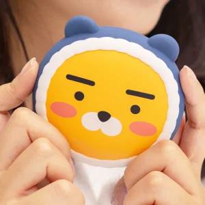 카카오프렌즈 페이스 양면 손난로 보조배터리 블루 라이언 1개입