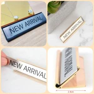 NEW ARRIVAL 사인 팻말 안내표지판 진열대판 표찰 기획전판 푯말 테이블 가격 신상품 기획 탁상