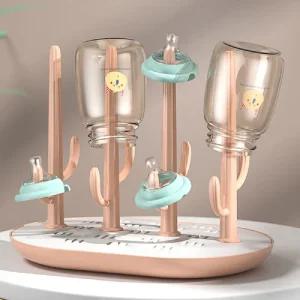 선인장 젖병 건조대 핑크거치대 건조기 우유 보관 병대 보관대 아기