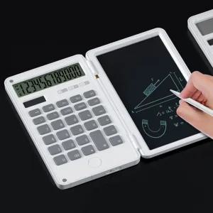 클레버 전자 메모패드 계산기(화이트)업무용 회사 가계부 디지털 심플한 깔끔한 일반 사무용 수업용