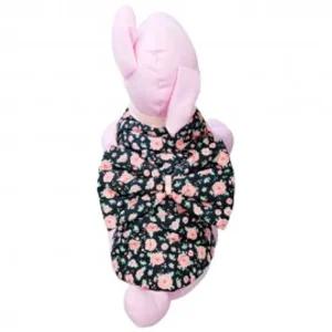 겨울 할매패딩 블랙 M강아지패션 개패 강아지옷 용품 애완견산책 멍멍이산책원피스