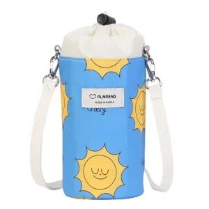 AMBP33 블루물병파우치 병가방 병케이스 보냉 목걸이 병끈파 통파 통가방 통케이스