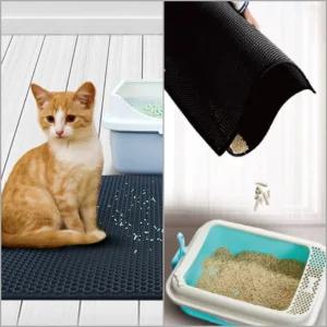 고양이 화장실 깔판 벌집 모래 발판 사각 매트 특대형 토일렛 캣렛 변소 배변용 후드 후드형