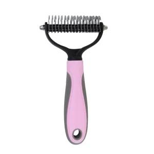 핑크 대형 강아지 고양이 대형견 빗 털 손질 갈이털관리 정리 죽은브러쉬 죽은제거 갈이 갈이러시 애빗 털