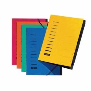 듀라블 X밴드종이화일 40058 A4 7분류 녹색문서파일 결재판 바인더 클립보드 포켓 서류보관 정리