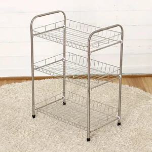 스테인리스 사각 선반 조립형 미니 진열대 3단 랙주방인테리어 씽크대 스탠딩 심플 다용도 철제 스텐