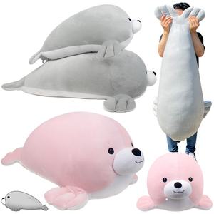 말랑 모찌 물개 인형 쿠션 해양 동물 봉제 바디필로우 베개 애착 초대형 인형