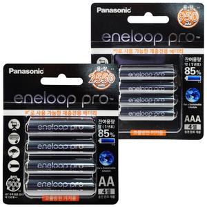 에네루프 프로 AA AAA 파나소닉 2550 950mAh 4알 충전지 배터리 eneloop pro