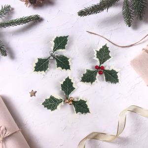 크리스마스 성탄절 트리 추리 호랑가시 나무 나뭇잎 조화 열매 잎 장식 데코 리스 가랜드 만들기 소품