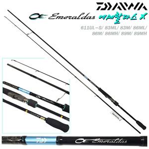 에메랄다스 X 611UL-S/83ML/M/86ML/M/MH/89M/MH.바다 다용도 케스팅게임/에깅 루어대/X-브레이딩 에깅로드.무늬,갑오징어/볼락/삼치/농어/우럭/광어