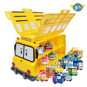 ROITOYS 로보카폴리 스쿨비 캐리어 다이캐스팅 14종 세트