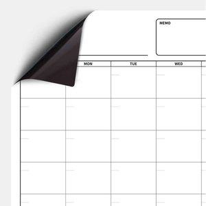 국산 고무 화이트보드 탈부착형 월별 계획표 붙이는 칠판 스케쥴표 벽에 냉장고 식단표 월간 일정표 달력