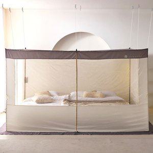 클래식 사각 난방텐트 단품 패밀리 캐노피 침대 실내 보온 텐트 방한 방풍