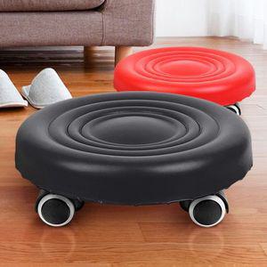 [제이큐]블랙메론 이동의자쿠션형 바퀴달린의자 낮은원형 작은 둥근미니