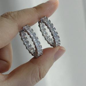 925은침 테니스  큐빅 후프 링 삼시세끼 김고은 귀걸이