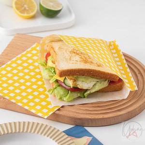 어반꿀샵 왁스페이퍼 포장지 50매입 포장봉투 김밥용기 햄버거용기