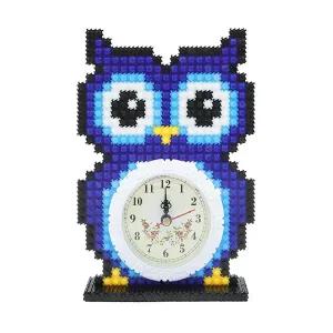 디폼블럭(8mm) 탁상시계 푸른부엉이 만들기 세트