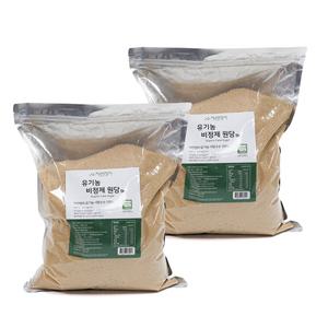 자연정미 유기농 비정제 원당 10kg(5kg x 2봉) 설탕/과일청/사탕수수/비정제당