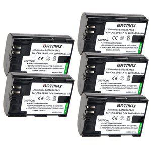 충전식 카메라 배터리 호환 캐논 EOS 5D2 5D3 5D 7D 6D 40D 50D 70D 60D 600D Mark II III 2 3 2000mAh LP-