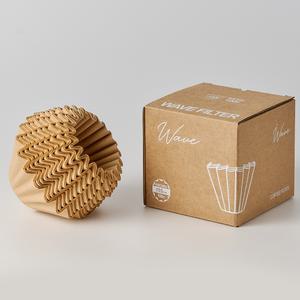 빈플러스 웨이브 드립 커피 필터 여과지 155mm 100매 브라운