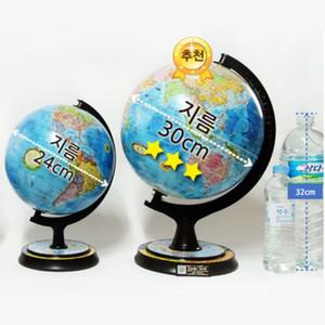 어린이용 한글 세계지리 랜드마크 학습용 지구본 24/ 30cm 시간개념 선명한