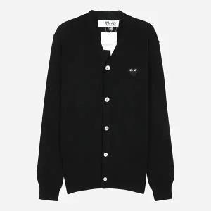 꼼데가르송 5S AX N024 051 1 블랙 하트 니트 브이넥 가디건 블랙