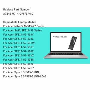 에이서 니트로 5 AN515-42 스위프트 SF314-52 AC14B7K SP515-51GN 용 노트북 배터리 4ICP5/57/80