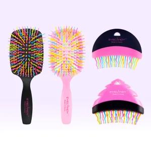 아이캔디 레인보우 볼륨 헤어 패들브러쉬 + 반달브러쉬 2종 세트