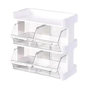 티백 커피캡슐 보관함 3층 수납 선반 화이트 커피캡슐보관함 캡슐보관함 계란보관함 티백정리함