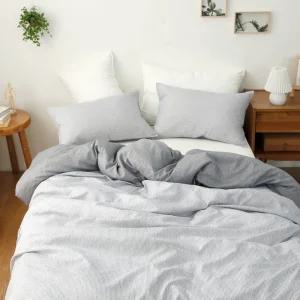 모더니티 국산 사계절 이불커버 블루 그레이 먼지없는 부드러운이불 싱글 더블 퀸 S D Q