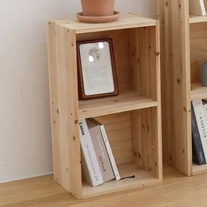 2단 삼나무 책장 조립 공간박스 책꽂이 330x600x240
