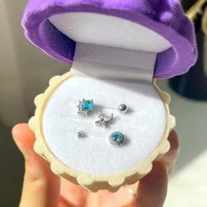 [오노마] ONM 크리스탈 피어싱 귀걸이 5종 알러지 프리 액세서