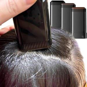 천연 블랙 브라운 임시 헤어 컬러링 스틱 빗 치아 빠른 임시 커버 화이트 헤어 라이너 일회용 머리 염색