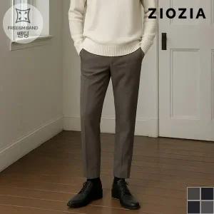 [지오지아] 테이퍼드 핏 하프 허리밴딩 슬랙스 (ABD4PP1103)