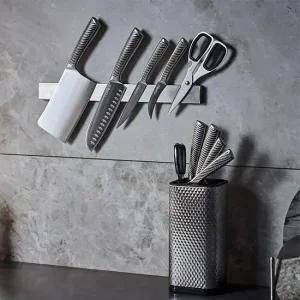 올스텐 칼블럭 세트 6종 (칼블럭+규조토/중식도/식도/과도/곡선도/가위)